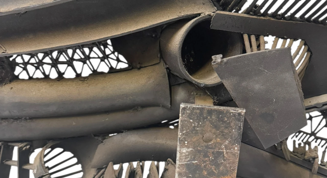 Brutalist Patinated Metal Abstract Sculpture by Frans de Boer Lichtveld, 1964